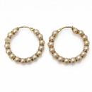 Pendientes Aros Perlas 26 mm.