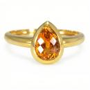 Sortija Bangladesh Turmalina amarilla Lágrima