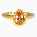 Sortija Bangladesh Turmalina amarilla Lágrima